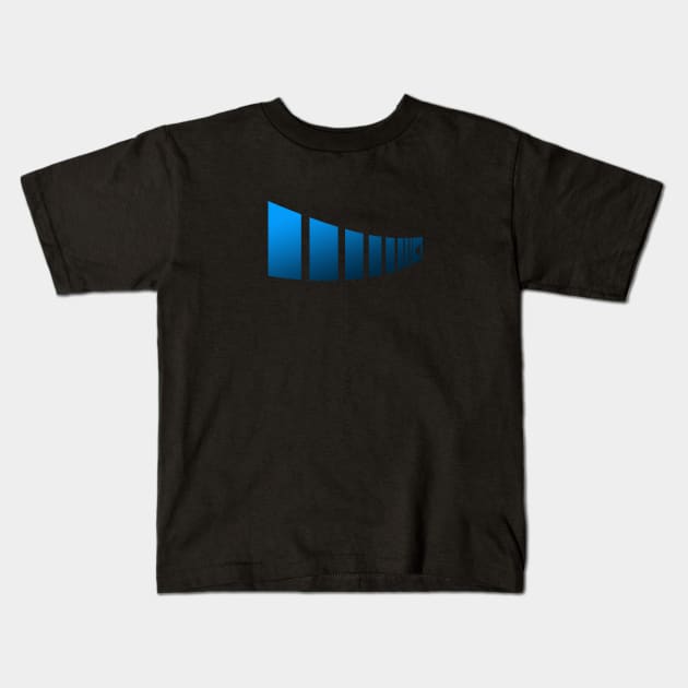 Symbolic Blue Line Kids T-Shirt by Markyartshop